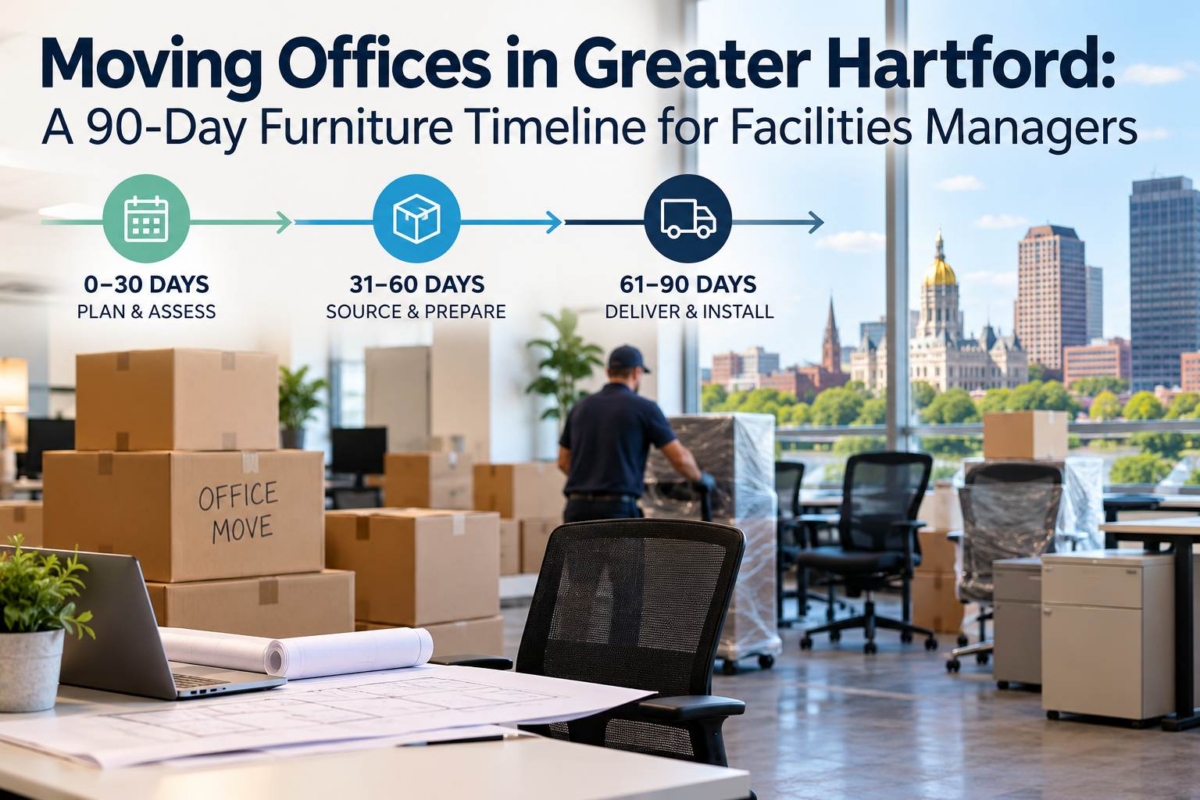Moving Offices in Greater Hartford: A 90-Day Furniture Timeline for Facilities Managers image